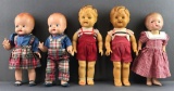 Group of 5 assorted dolls