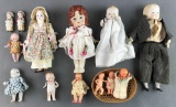 Group of 13 assorted dolls