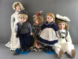 Group of 5 assorted dolls