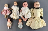 Group of 6 assorted dolls