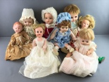 Group of 8 assorted dolls