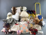 Group of approximately 50 assorted doll items