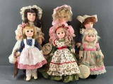 Group of 6 Effanbee dolls