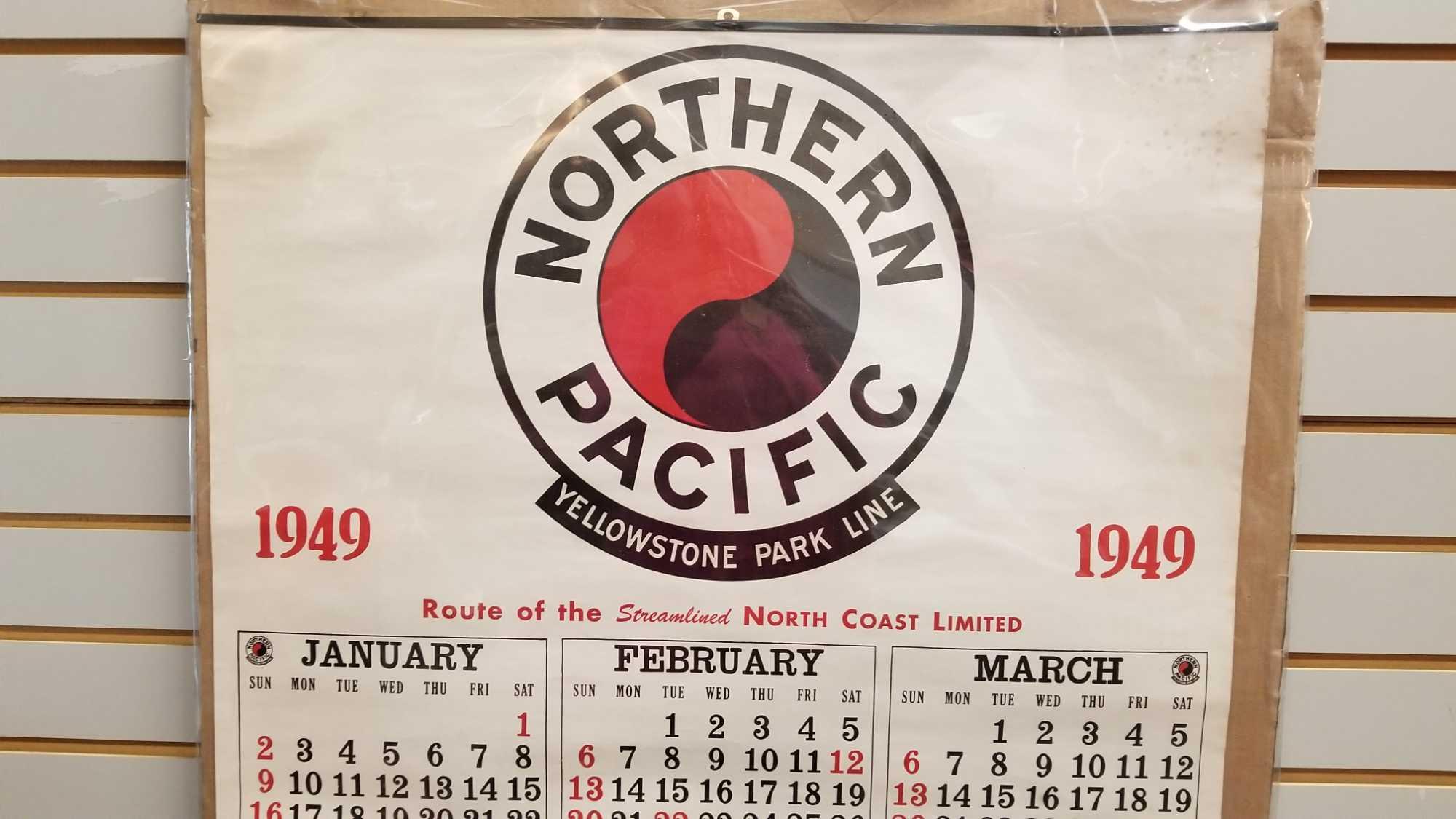 Northern Pacific Railway 1949 wall calendar | Proxibid
