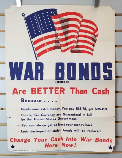 Vintage WW2 War Bonds poster