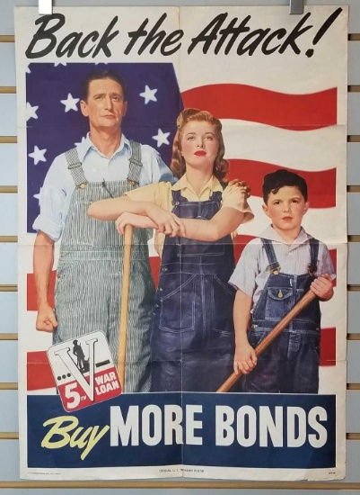 Vintage WW2 War Bond poster