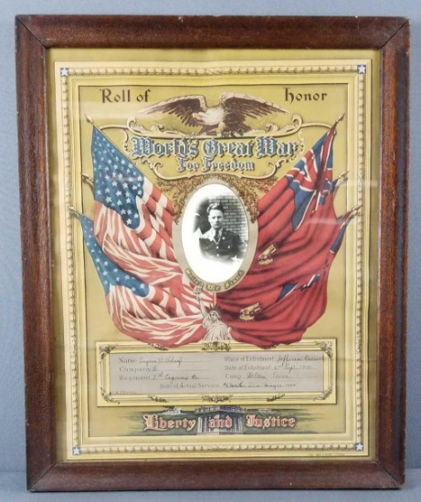 Framed Roll of Honor service poster