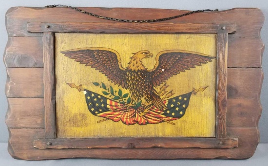 Hand crafted patriotic wooden wall art