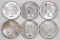 Group of (6) 1925 P Peace Silver Dollars