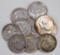 Group of (10) Franklin & Kennedy Silver Half Dollars