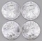 Group of (4) 2011 American Silver Eagle 1oz