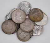Group of (15) Franklin Silver Half Dollars