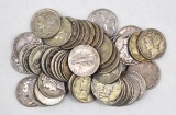 Group of (50) 1943 P Mercury Silver Dimes