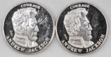 Group of (2) 1991 Liberty Lobby .50oz. .999 Fine Silver