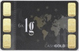 Group of (6) 2018 Karat Gold Corp. 1 Gram .999 Fine Gold Ingots/Bars
