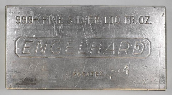 Engelhard 100oz. .999 Fine Silver Ingot/Bar