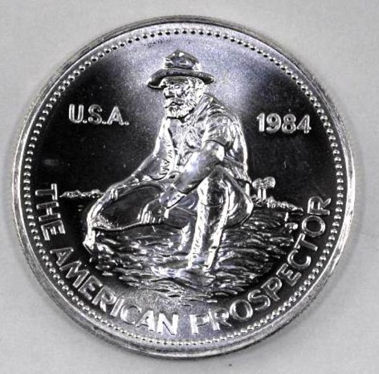 1984 Engelhard Prospector 1oz. .999 Fine Silver Round