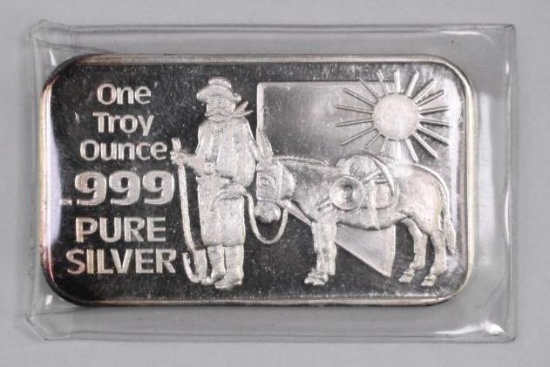 Nevada Coin Mart 1oz. .999 Fine Silver Ingot/Bar