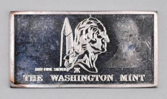 Washington Mint 20 Grams .999 Fine Silver Ingot/Bar