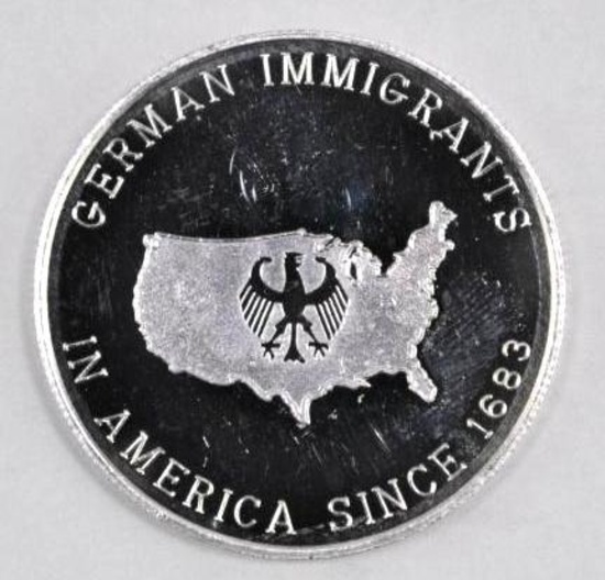 1991 German American Day 1oz. .999 Fine Silver