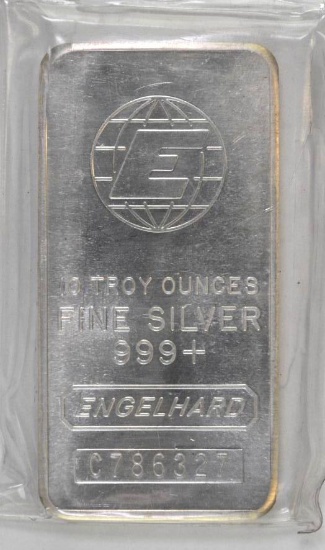 Engelhard 10oz. .999 Fine Silver Ingot/Bar