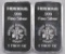 Group of (2) Heraeus 1oz. .999 Fine Silver Ingots / Bars