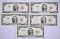 Group of (5) 1963-A $2 Legal Tender Notes