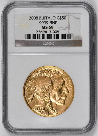 2008 $50 American Gold Buffalo 1oz. .9999 Fine (NGC) MS69