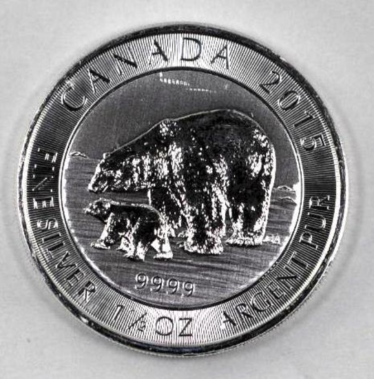2015 Canada $8 Silver Polar Bear1.5oz. .9999 Fine Silver