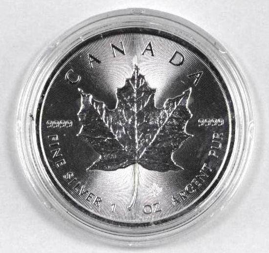 2017 Canada $5 Maple Leaf 1oz. .9999 Fine Silver