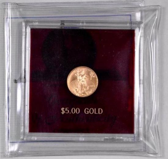 2003 $5 American Gold Eagle 1/10thoz BU