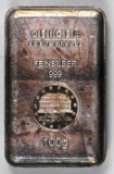 Geiger Edelmetalle 100 Grams - (3.215oz.) .999 Fine Silver Ingot/Bar