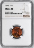 1945 S Lincoln Wheat Cent (NGC) MS66RB