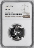 1963 P Washington Silver Quarter (NGC) PF67