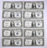 Group of (10) 1935-A $1 Silver Certificate Notes