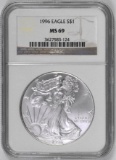 1996 American Silver Eagle 1oz. (NGC) MS69