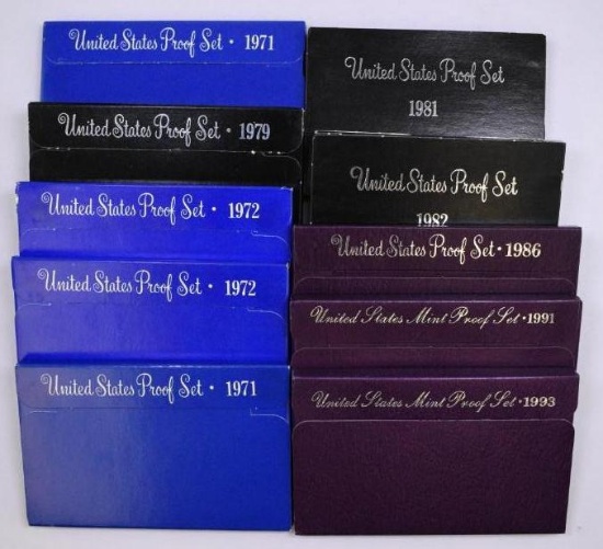 Group of (10) U.S. Proof Sets