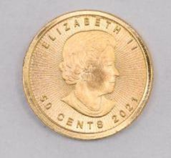2021 Royal Canadian Mint 1 gram Gold .9999