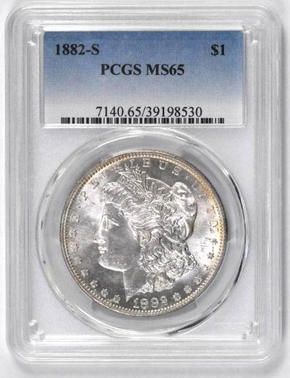1882 S Morgan Silver Dollar (PCGS) MS65