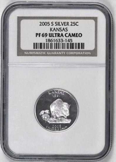 2005 S Kansas Silver Quarter (NGC) PF69 Ultra Cameo