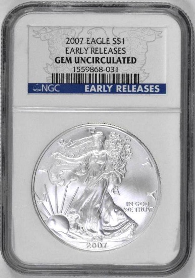 2007 American Silver Eagle 1oz. (NGC) Gem Uncirculated