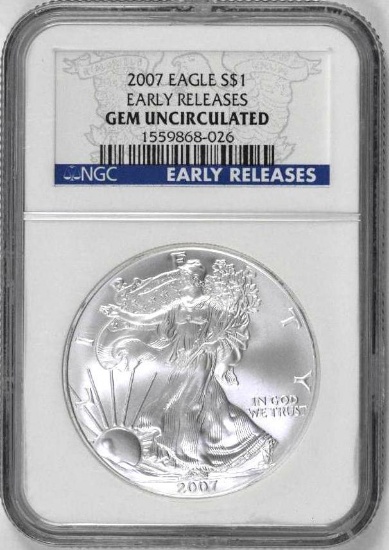 2007 American Silver Eagle 1oz. (NGC) Gem Uncirculated