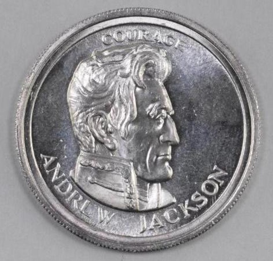 1976 Liberty Lobby Andrew Jackson .500oz. .999 Fine Silver Round