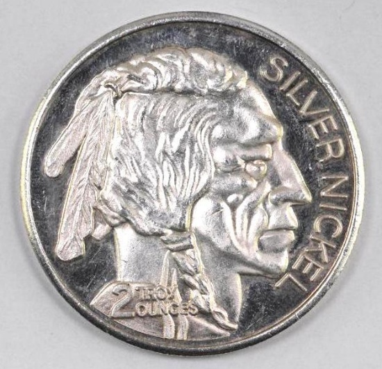 Big Nickel 2oz. .999 Fine Silver Art Round
