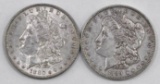 Group of (2) Morgan Silver Dollars