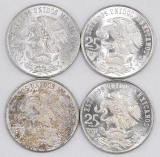 Group of (4) 1968 Mexico ESTADOS UNIDOS MEXICANOS 25 Pesos .720 Silver Rounds