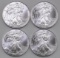 Group of (4) 1999 American Silver Eagle 1oz
