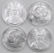 Group of (4) Lakota 1oz. .999 Fine Silver Rounds