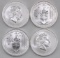 Group of (4) 2015 Australia Battle of the Coral Sea 1/2oz. .999 Fine Silver Rounds