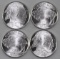 Group of (4) 2013 Highland Mint Indian/Buffalo 1oz. .999 Fine Silver Round